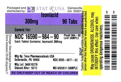 Label Image (Isoniazid  300mg Label 984)